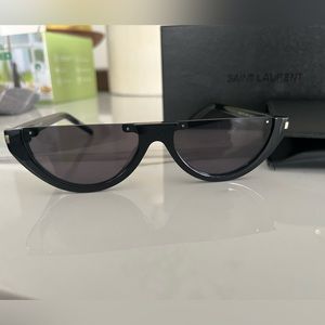 SAINT LAURENT sunglasses — black, frameless